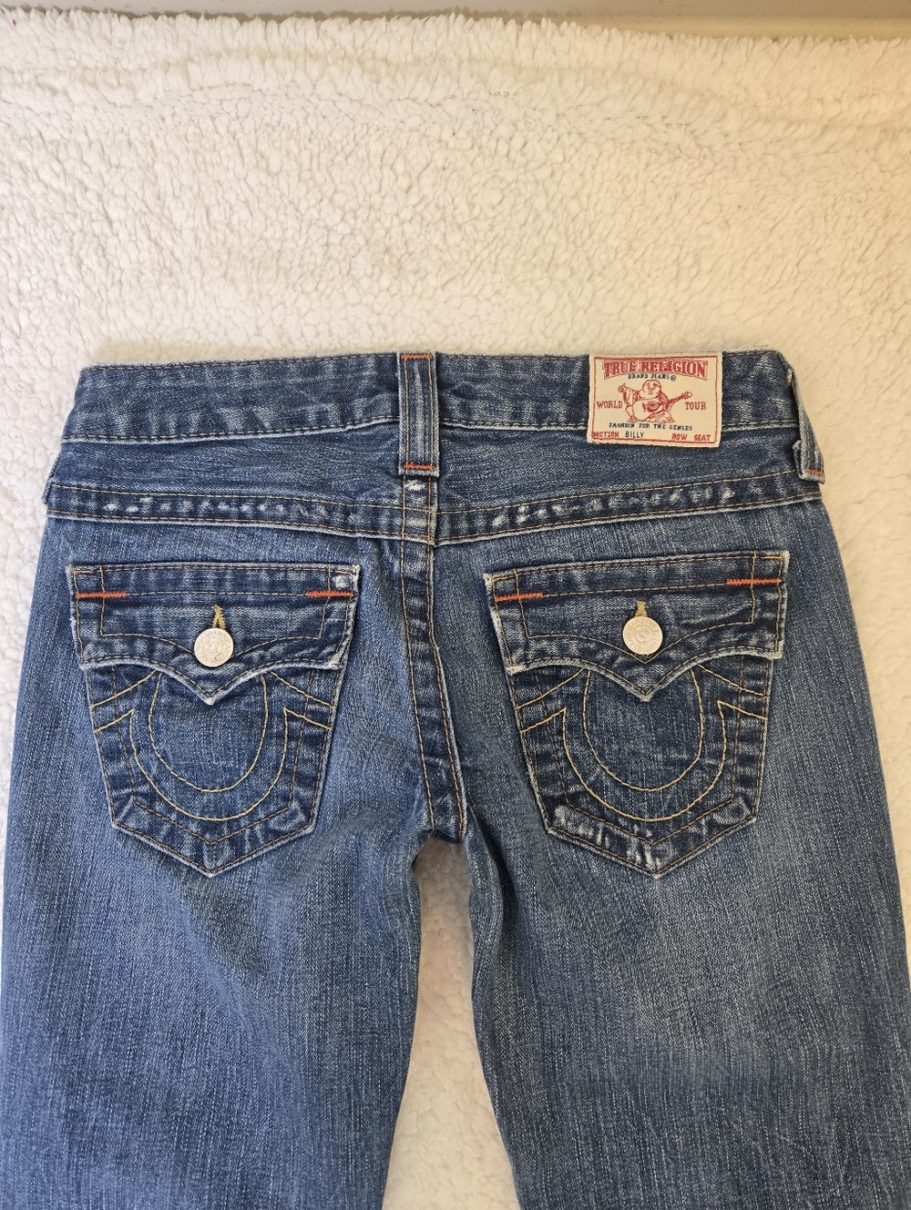 True Religion Low Rise Bootcut Jeans Size 25 Medium Wash Flare Y2K Denim USA